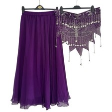 Handmade Indian Bollywood Belly Dancer Purple Costume Outfit