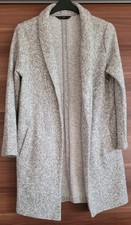 Ladies Pale Grey white  Marl Coatigan Jacket F&F Size 8
