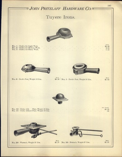 1903 paper tuyere iron - tuyere,