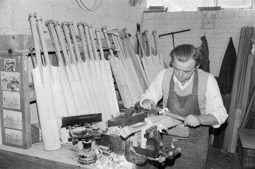 Cricket bat production - , at