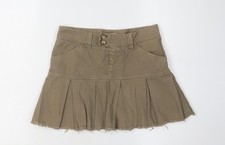 ZARA Women's Brown Pleated Skirt, Size M