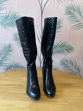Ladies Evans Knee Boots Size 10 E Extra Wide Fit