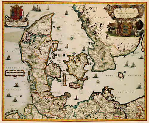 Historic map denmark - map,