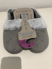 Grey Memory Foam Slippers