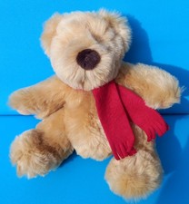 Vintage 2000 Christmas Fraser Brown Bear Soft House Of Fraser 20cm Red Scarf VGC