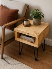 Chunky rustic solid wood side - wood,