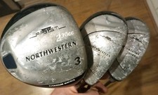 3 Northwestern Golf Clubs 230cc 3 Wood-18&21 Hybrid Clubs Graphite Shafts