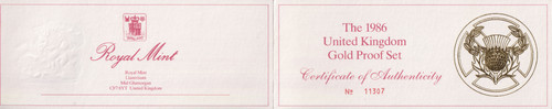 Gold proof set 1986 - set, royal