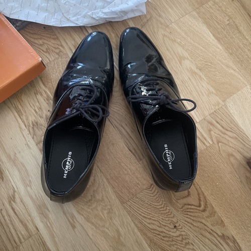 Mens smart formal black patent - mens,