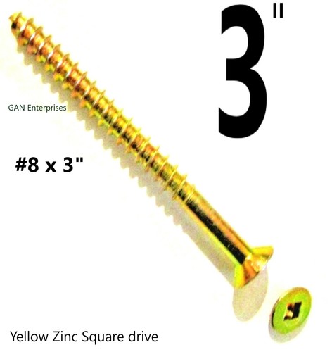 Square bugle head - #8x3", coarse