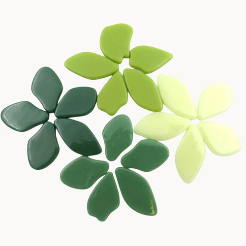 Recycled glass mosaic - mosaic, petals