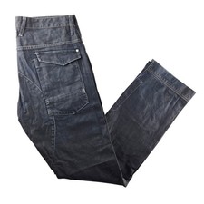 G-Star RAW 3301 Jeans Mens W34 L34 Dark Navy Denim Tapered Fit Button Fly VGC