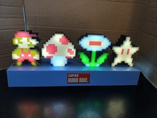 Super Mario Bros Logo Kids Night Light by Paladone AAA Batteries USB Power Gamer
