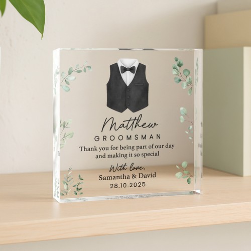 Personalised groomsman thank - groomsman,