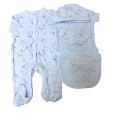 Baby Boy Outfit Clothing Layette Gift Set Elephant Design 5 Piece 0-3 or Newborn