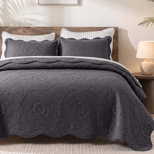 Luxury quilted bedspread set - luxury,