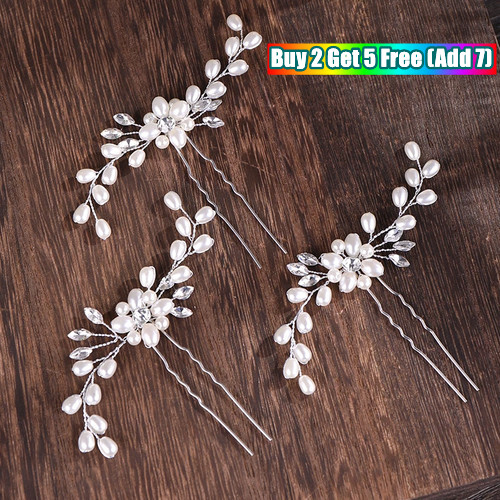 Flower wedding hair - wedding, pins