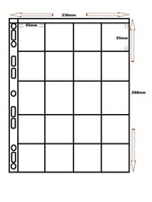 10 x 20 POCKET SLEEVES FOR POGS / TAZOS STORAGE - 55mm X 55mm POCKETS - COSMIC