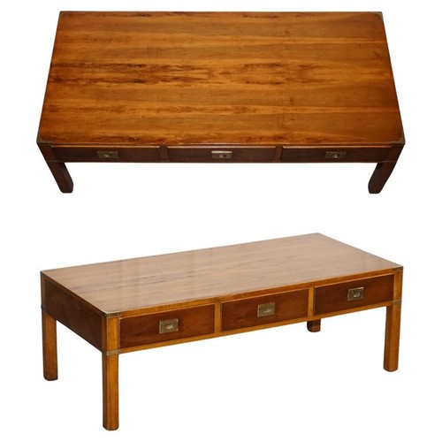 Vintage yew wood brass - vintage,
