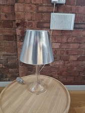 FLOS Clear/Silver Plastic MISS K Dimmable Table Lamp/Light By Philippe Starck