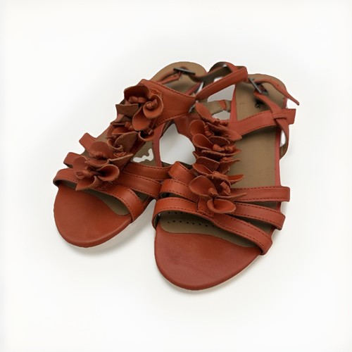 Clarks leather flower sandals - clarks,