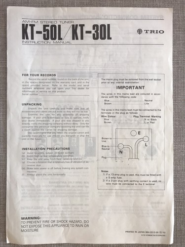 Trio 50l 30l fm - trio, kt-30l