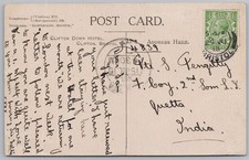 Somerset Light Infantry Postcard sent to Pte Pengilly at Quetta, Postmark 1915