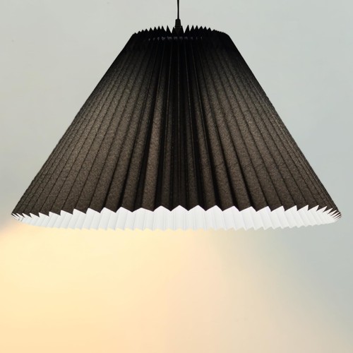 Pleated black lamp shade for - black,