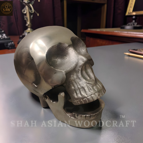 Handmade metal skull sculpture - metal,