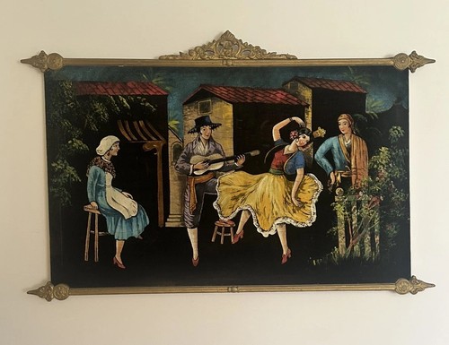 Vintage black velvet painting - vintage,