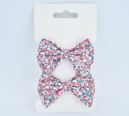 Liberty fabric bow hair clips - fabric,