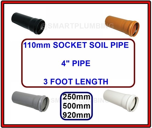 Socket soil pipe 110m ring - 4",