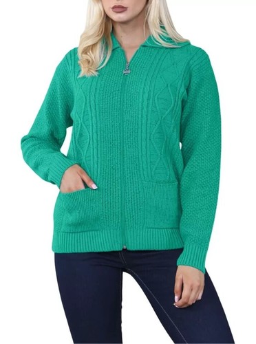 Womens zipper cardigan ladies - zipper,