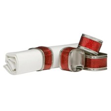 4pcs Red Glitter Durable Metal