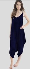 Womens Cami Jumpsuit Playsuit Ladies Harem Lagenlook Romper Baggy Loungewear Bd3