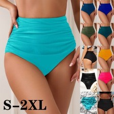 Women High Waisted Bikini Bottoms Swim Briefs Beach Shorts Boardshorts Swimwear