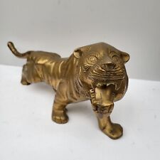 Vintage Brass Handmade Bengal Tiger Cat Figurine 1960’s Collectable