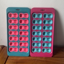 2x Bobble Lakeland Icecube Ice Tray Silicone Mould Bottle Bright