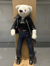 D S Nicholass Vintage Lady Motor Biker Teddy Bear 47 cms very rare.