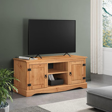 TV Unit Solid Pine 2 Door