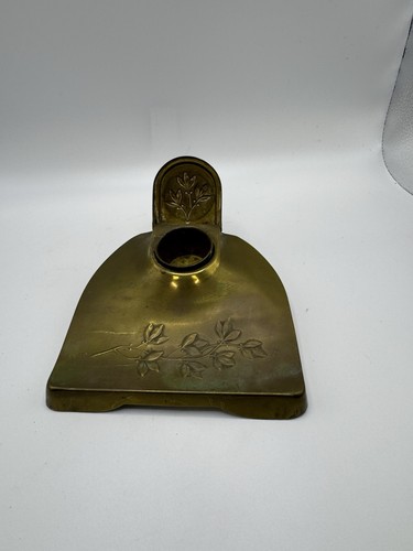 Antique art nouveau brass desk - art,