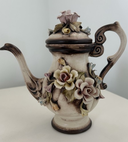 Capodimonte decorative tea pot - tea,