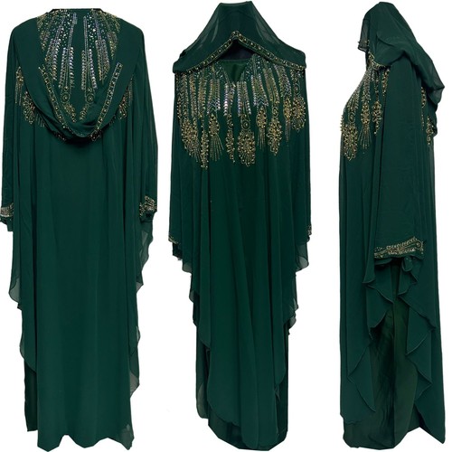 Green women stone works abaya - women,