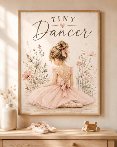 Ballerina nursery wall art - ballerina,
