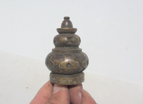 Antique brass furniture finial - brass,