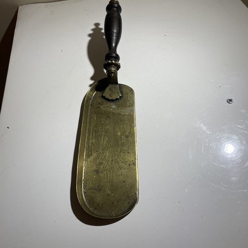 Brass crumb scoop - brass, turned