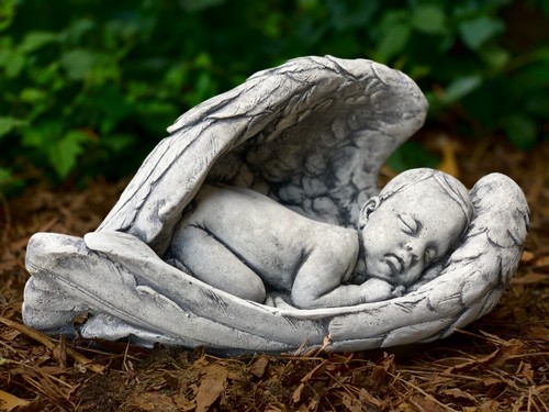 Memorial angel statue stone - memorial,