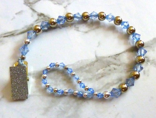 Simply blue silver - silver, diamante