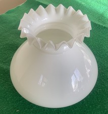 Antique Oil Lamp White Opaline