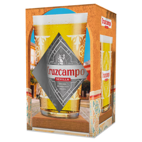 Cruzcampo half pint - half, glass